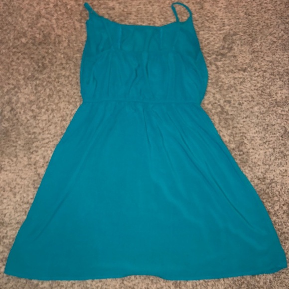 Teal Rufflely Summer Dress - Picture 4 of 4